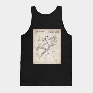 Golf Bag Patent - Golfer Golfing Caddy Art - Antique Tank Top